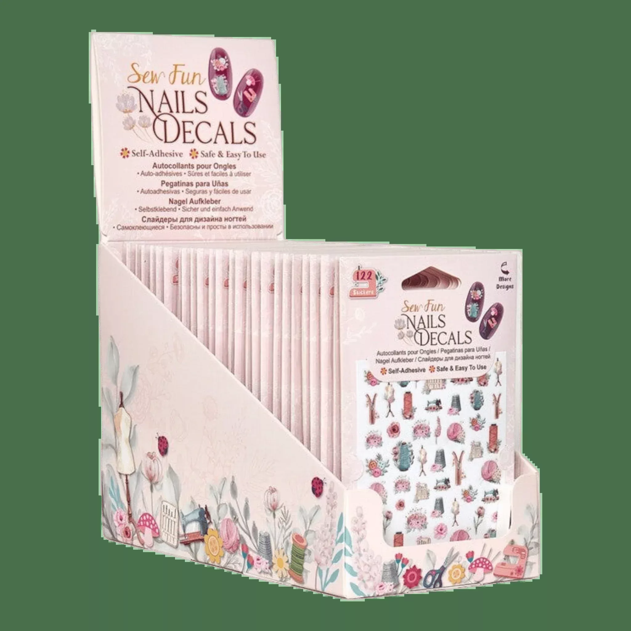 Nail Decals 2 Sheets - 122 STICKERS
