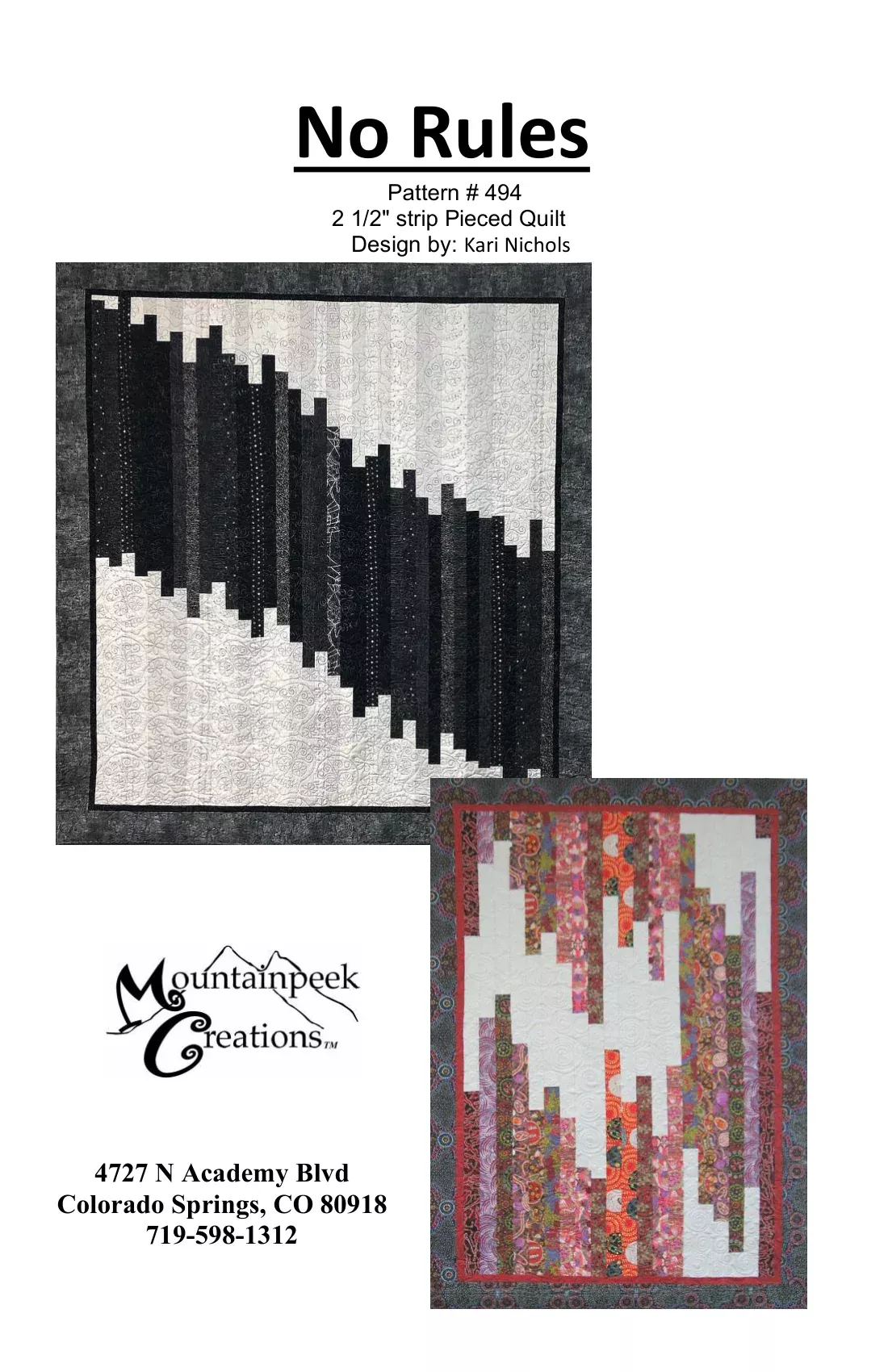 No Rules - Quilt Pattern #494 by Mountainpeek Creations™ MPC