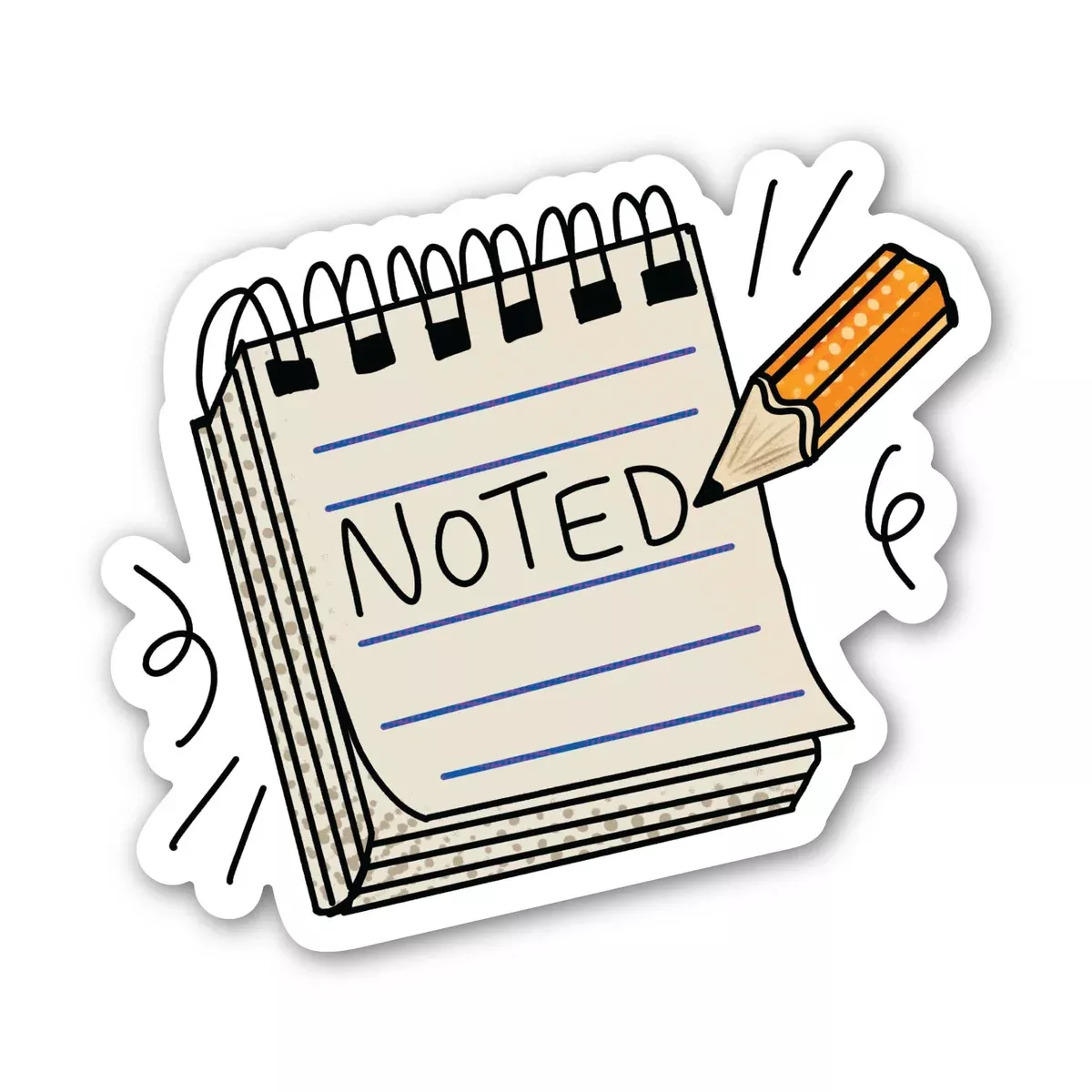 Noted Notebook Sarcasm Sticker