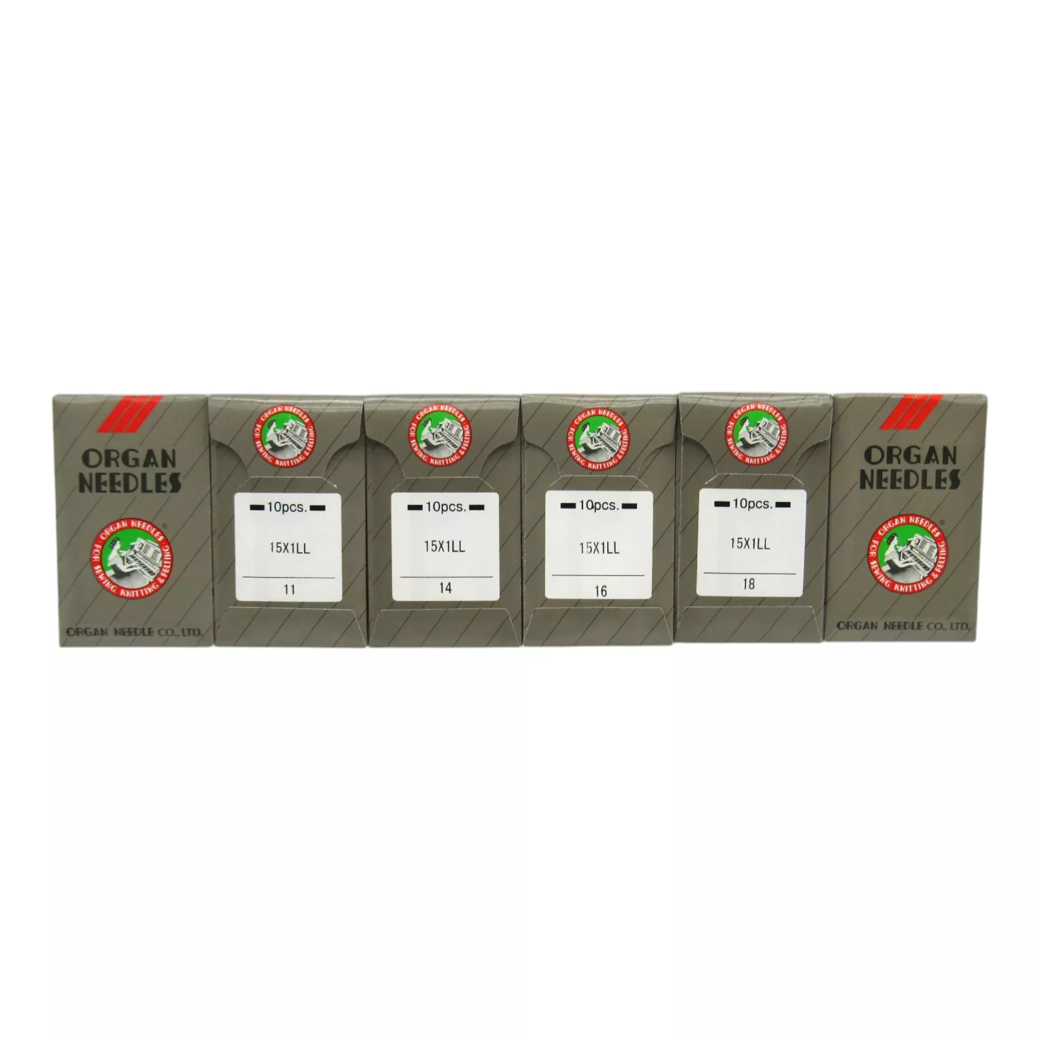 Organ 15X1 Leather Point Needles - 10-Pack (Sizes 11, 14, 16, 18 Available)