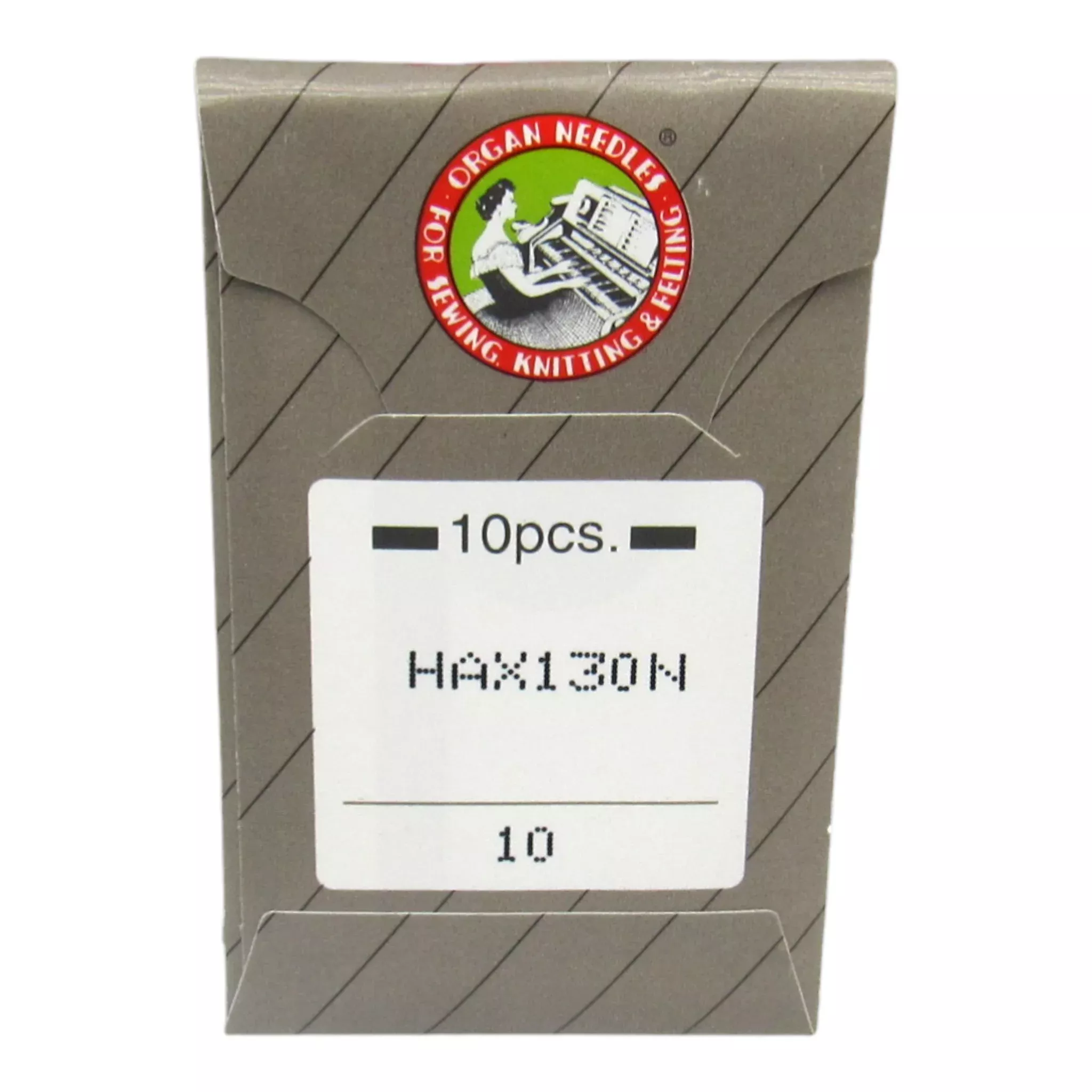 Organ HAx130N Top-Stitch/Decorative Needles - Chrome Finish (10-Pack)