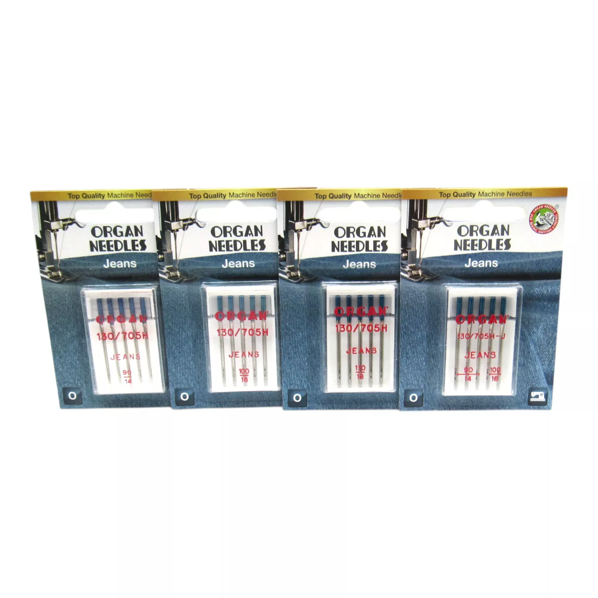 Organ Jeans Needles 15X1 - Heavy Duty Denim Sewing Machine Needles (5-Pack)