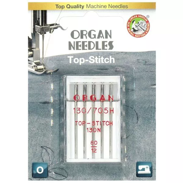 ORGAN Top-Stitch Needle 80/12 #C15X1TS-12