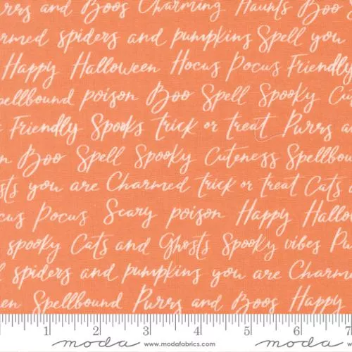 Purrs and Boos Pumpkin Happy Halloween Lettering
