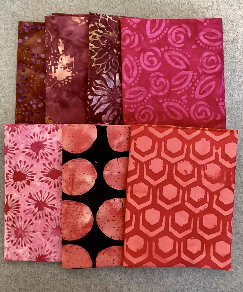 Rad Reds Fat Quarter Bundle- 7 Shades of Passion