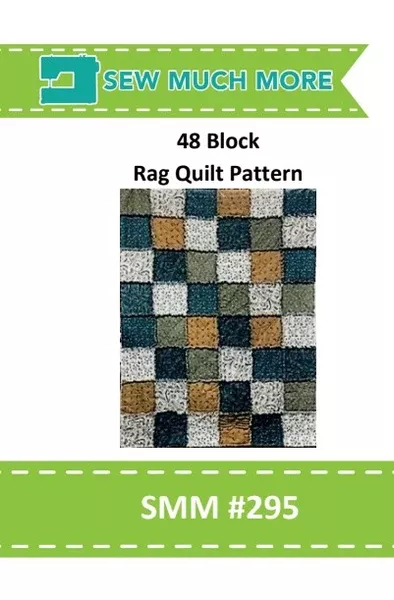 Rag Quilt Pattern - 48 Block 48 x 64"