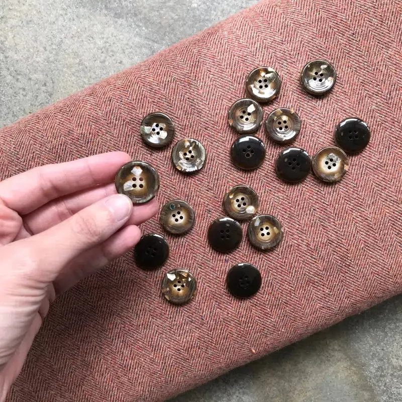 Recycled Brown Mother of Pearl Button 23mm [1"]