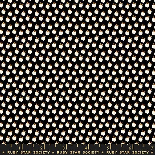 Ruby Star Society CATNAP: Ditsy Apples-Black (1/4 Yard)