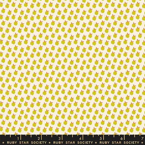 Ruby Star Society CATNAP: Ditsy Apples-Pistachio (1/4 Yard)