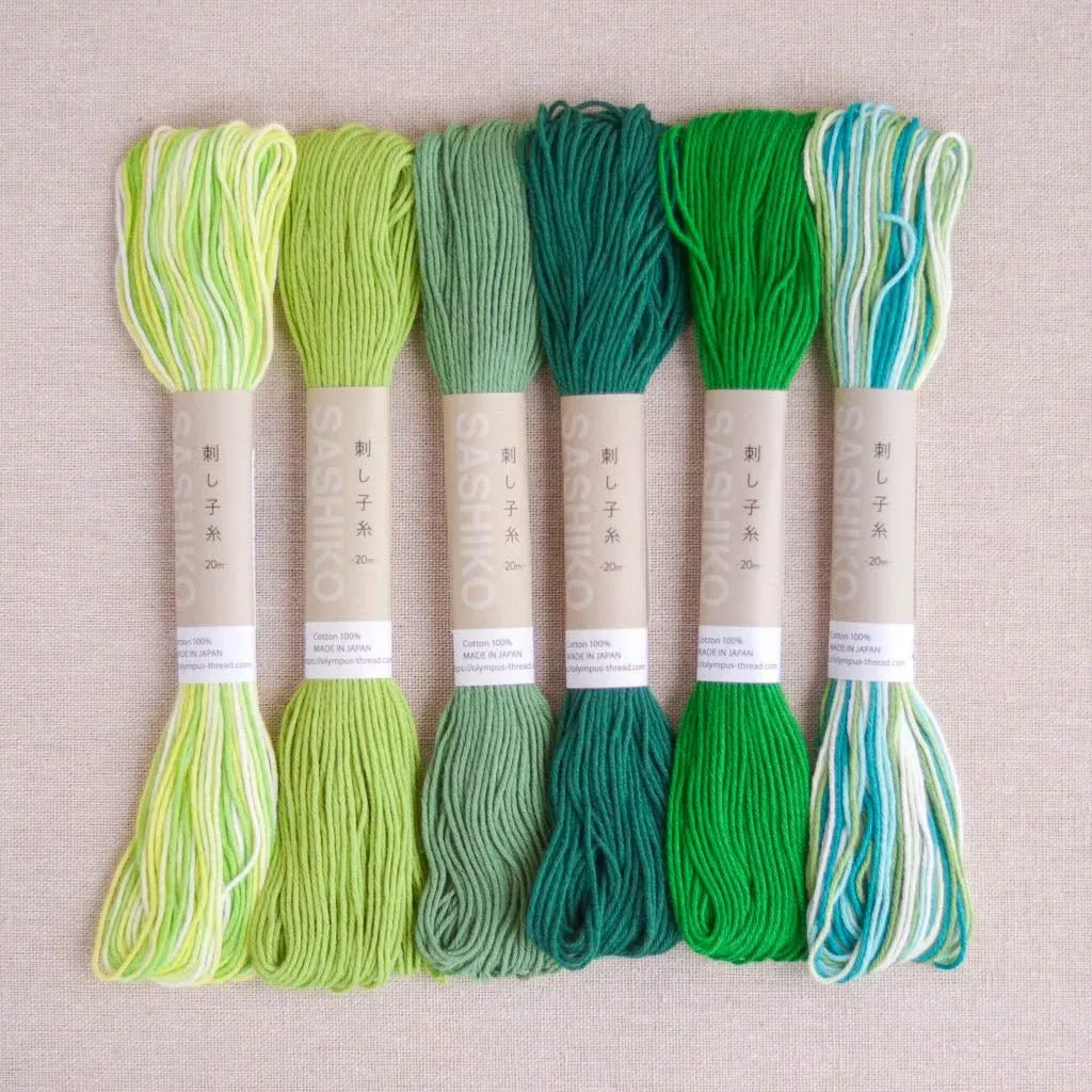 Sashiko Thread Set : Garden Mix : 6 pcs