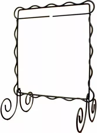 Scalloped Wire Stand - Silver 6x6