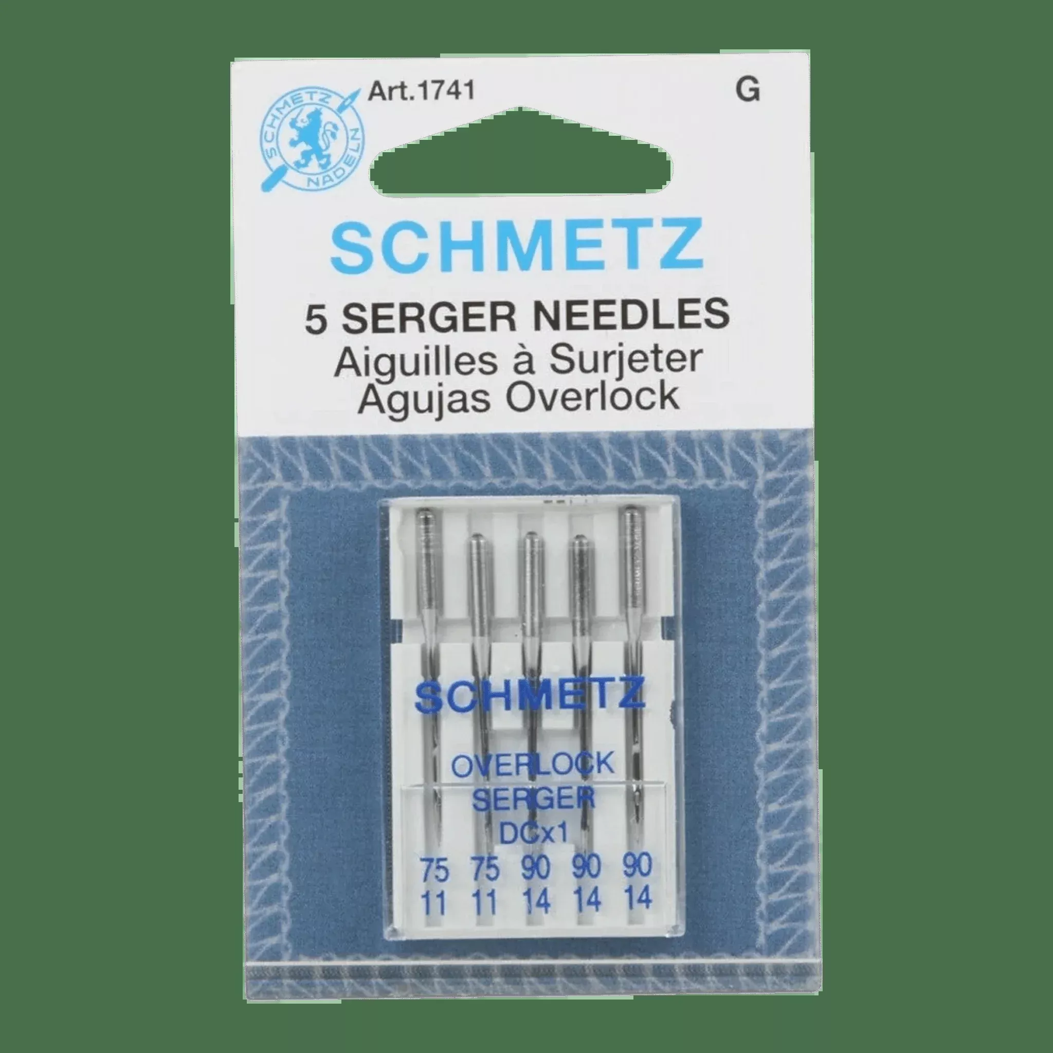 Schmetz Overlock / Serger DC-1 Machine Needle Sizes 11/75 & 14/90