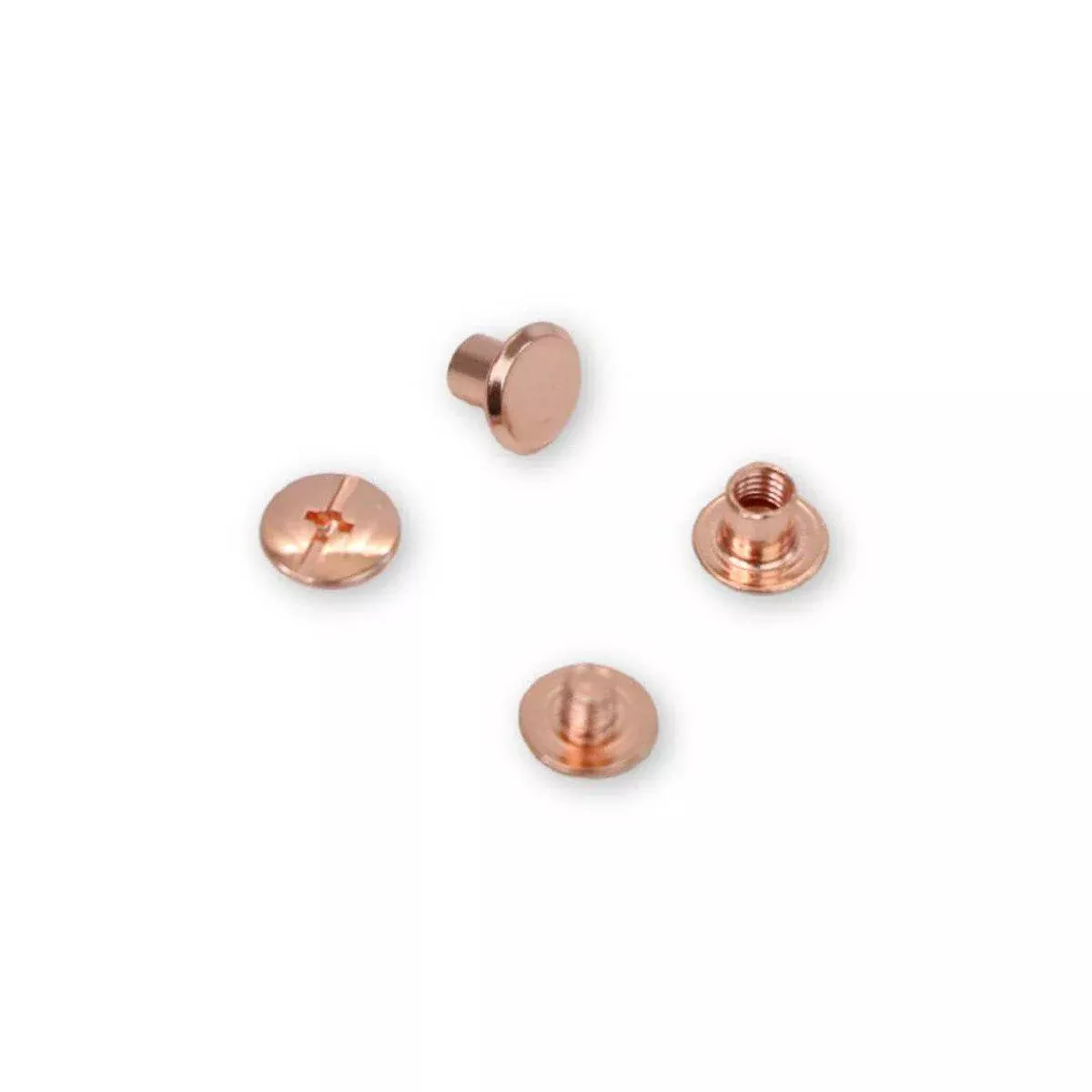 Small Chicago Screws - Rose Gold