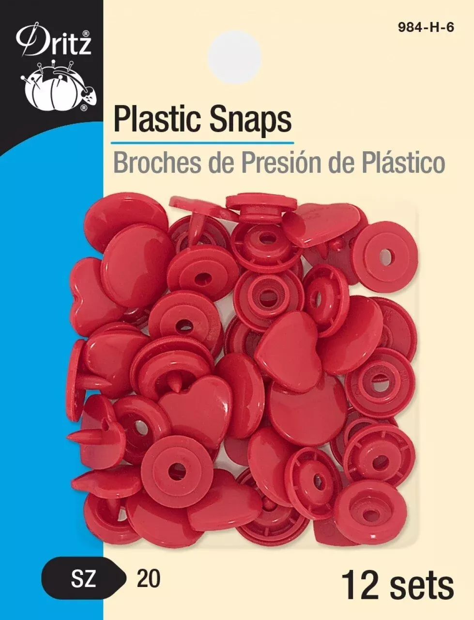 Snaps-Plastic Red Heart