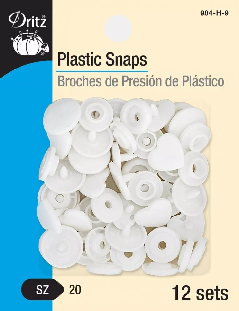 Snaps-Plastic White Heart