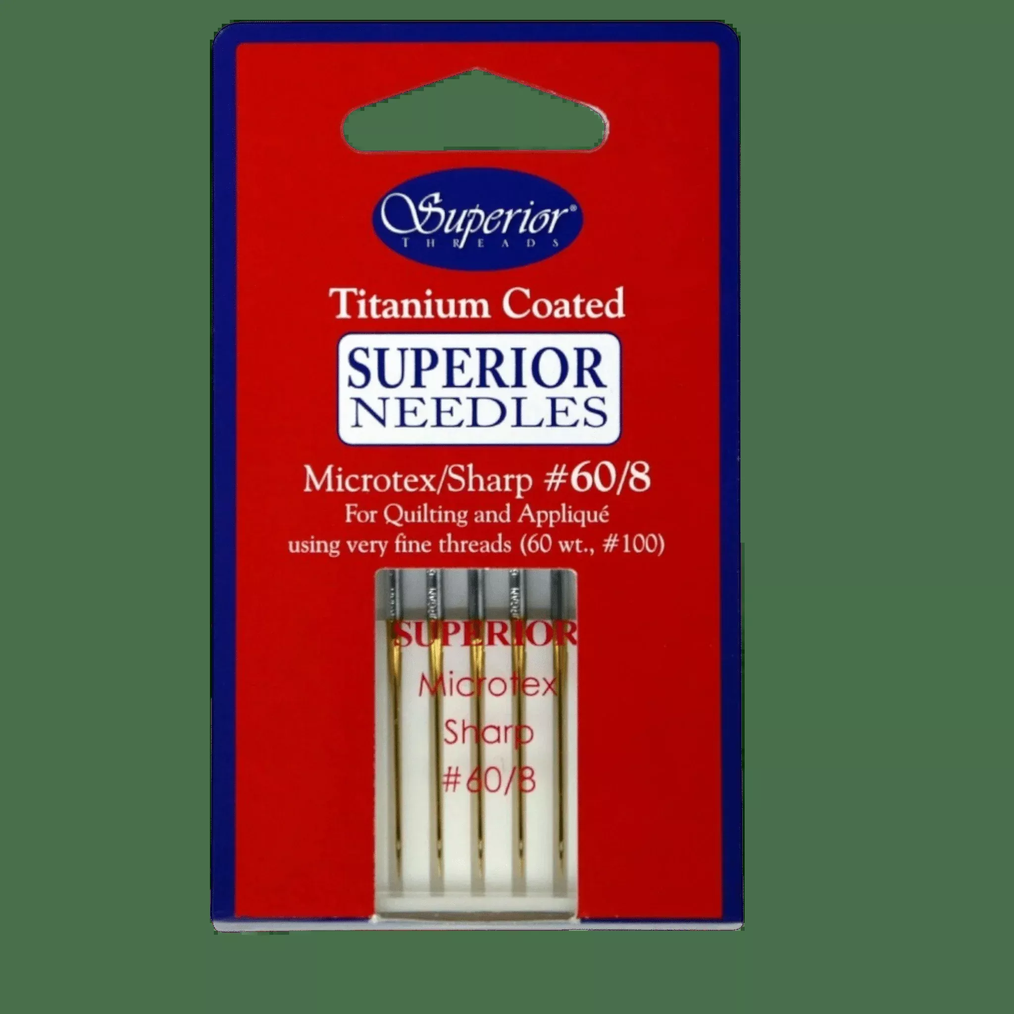 Superior Microtex Sharp Titanium Coated Needle Size 60/8 5ct