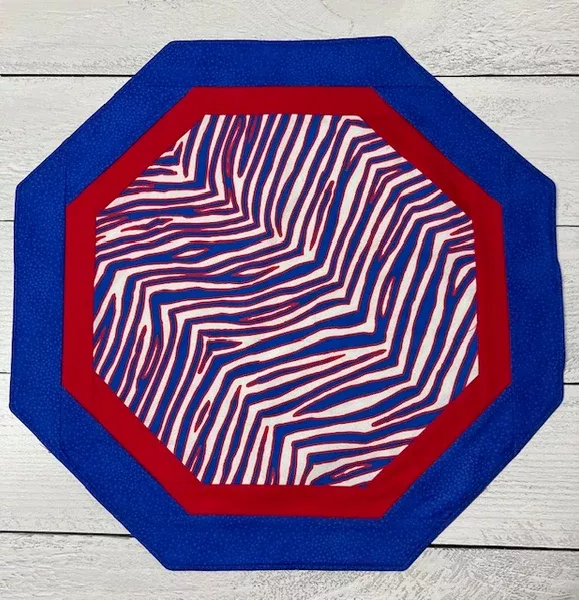 Tiger Stripe Octagon Table Topper Fabric Kit - No Pattern or Template