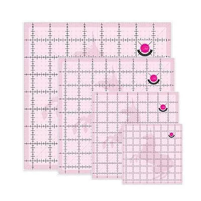 Tula Pink Set of 4 Square Templates with Unicorn Cutting Ruler