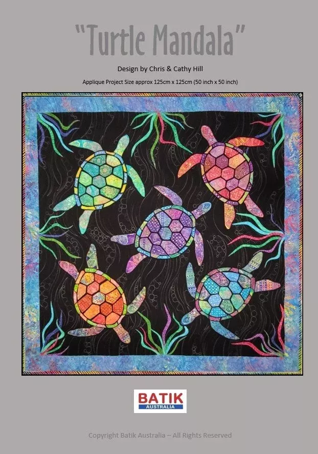 Turtle Mandala Applique Quilt Pattern