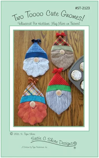 Two Tooo Cute Gnomes Pattern by Susie C. Shore Designs