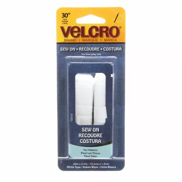 VELCRO Brand Fastener Regular Duty Strip White 3/4in x 30in