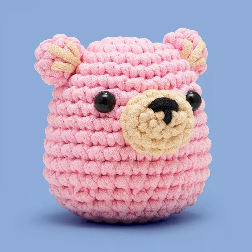 Walter the Pink Bear Crochet Kit