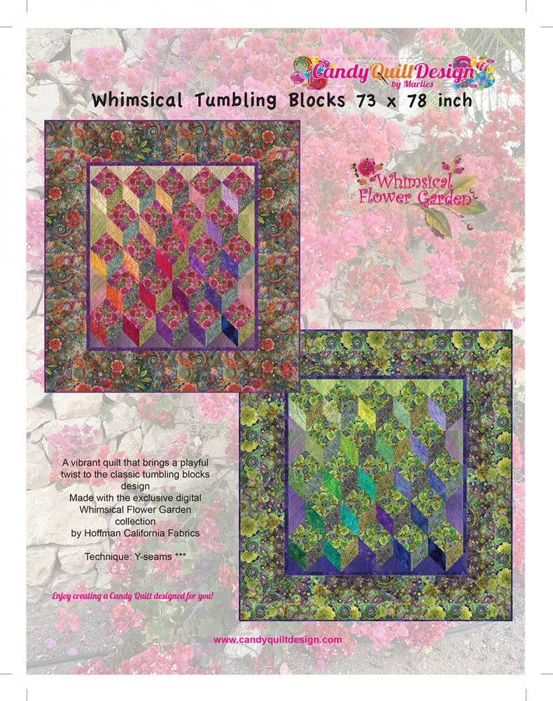 Whimsical Tumbling Blocks Quilt Pattern