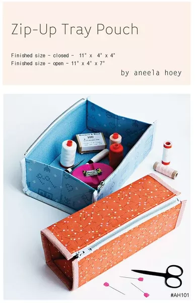 Zip Up Tray Pouch Pattern by Aneela Hoey