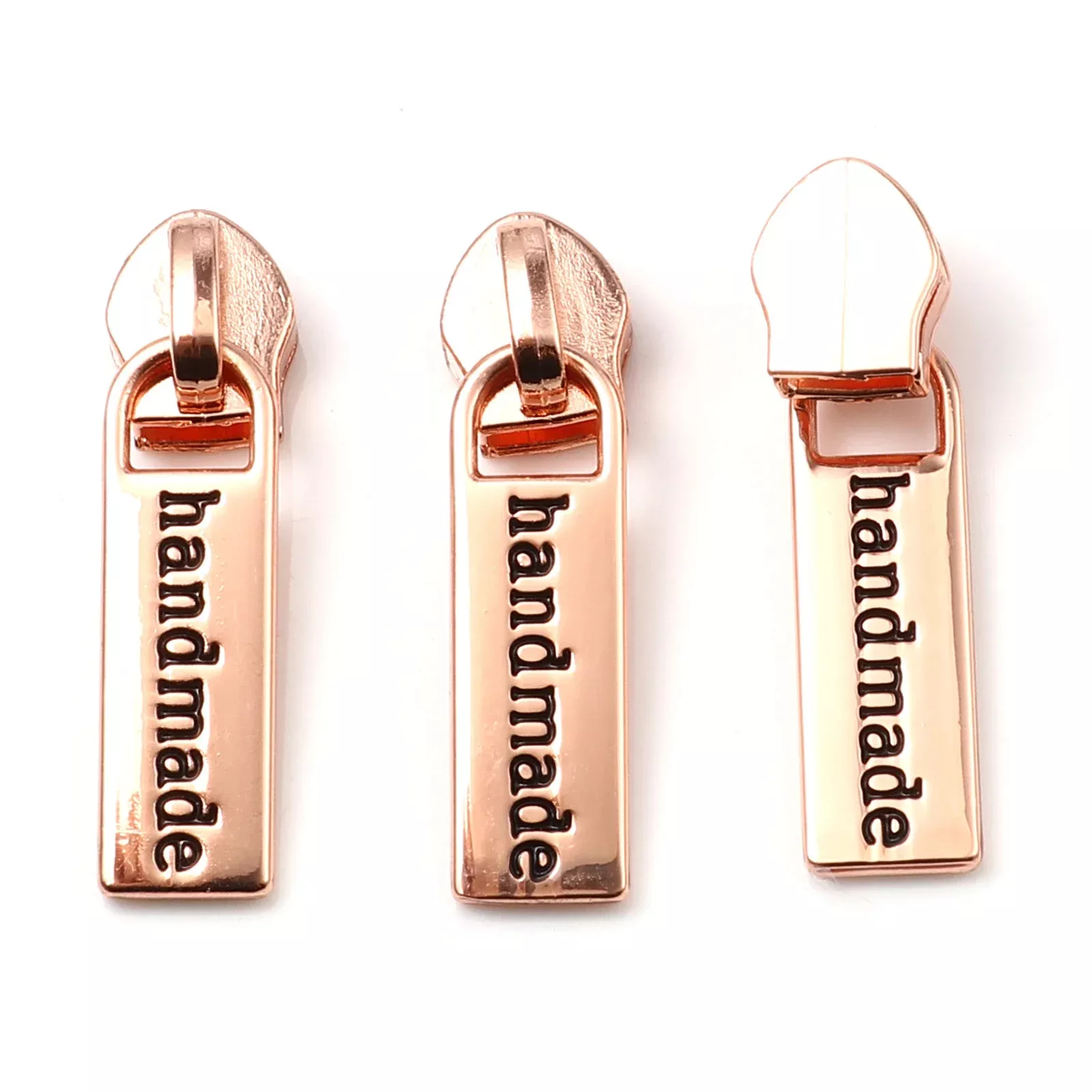 Zipper Pulls #5 with Handmade - Rose Gold
